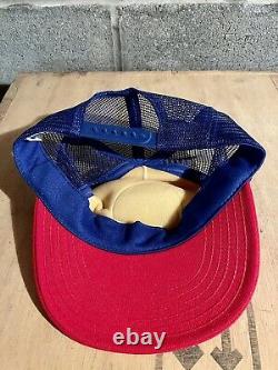 Vintage Snapback Trucker Hat / Cap LEVI STRAUSS 1984 Olympics USA Made Mesh