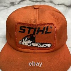 Vintage Stihl Chainsaw Large Patch Snapback Trucker Hat Cap Swingster