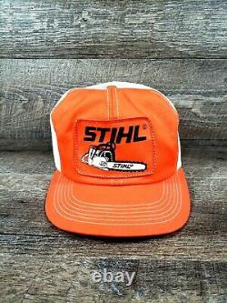 Vintage Stihl K Products Brand Stihl Patch Mesh Snapback Trucker Hat Cap USA