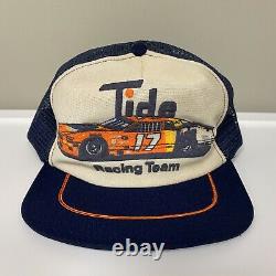 Vintage Tide Racing Team #17 Mesh Snapback Trucker Cap Hat Made In USA