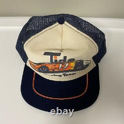 Vintage Tide Racing Team #17 Mesh Snapback Trucker Cap Hat Made In USA