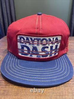 Vintage Trucker Hat Cap Daytona Dash Mesh Back Snap Back NASCAR