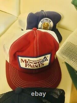 Vintage Trucker Hat Cap Lot 20 All Patch Snapback ALL K Brand Farmer Denim & Box