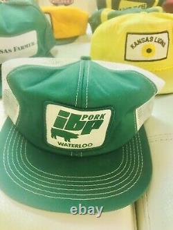 Vintage Trucker Hat Cap Lot 28 All Patch Snapback K Brand Swingster Farmer Denim