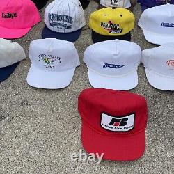Vintage Trucker Hat Cap Lot Of 21 Patch Mesh SnapBack 3 Stripe USA K Products