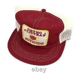 Vintage Trucker Hat Cap Snapback Mesh USA Made K Brand Foam Large Patch Ortho