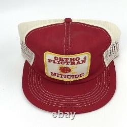 Vintage Trucker Hat Cap Snapback Mesh USA Made K Brand Foam Large Patch Ortho