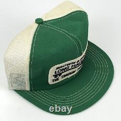 Vintage Trucker Hat Cap Snapback USA Made K Brand Patch Mesh Brown Long Hauler