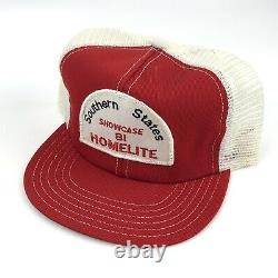 Vintage Trucker Hat Cap Snapback USA Made Mesh Large Patch Homelite Chainsaw Old
