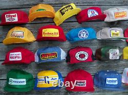 Vintage Trucker Hat K-Brand + USA Farm Patch Snapback Hat Cap Lot READ @ BILLS