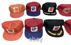 Vintage Trucker Hat Lot (8) Snapback Cap Patch Mesh K-Brand Louisville Full Mesh