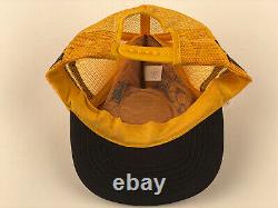 Vintage US United States Army Military Gold Leaf Mesh Trucker Hat Cap Snapback