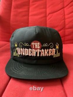 Vintage WWF Wrestling The Undertaker Snapback Trucker Hat Cap 90s DEADMAN NWOT