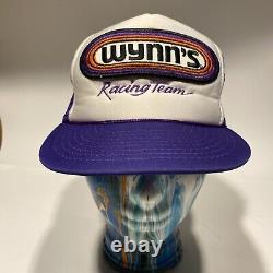 Vintage Wynn's Racing Team Patch Hat Roped Mesh/Snapback Trucker Cap Otto Tag