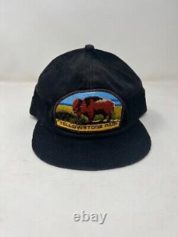 Vintage Yellowstone Hat Snapback Corduroy Cap USA K-Products Very Rare