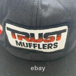 Vintage m&b trust mufflers trucker hat patch snapback automotive cap usa