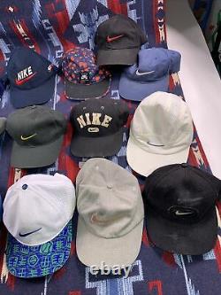 Vintage nike 20 hat lot 80s 90s Jordan Swoosh Trucker Cap Basketball Baseball