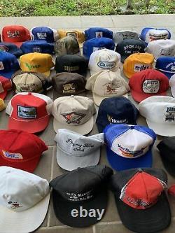 Vtg 70s 80s K Brand Louisville Patch Snapback Mesh Trucker 100 Hat Lot USA Cap