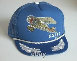 Vtg 80s 1917 SPAD S. XIII French WW1 Fighter Plane Truckers Hat Snapback Cap