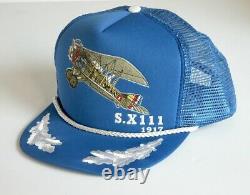 Vtg 80s 1917 SPAD S. XIII French WW1 Fighter Plane Truckers Hat Snapback Cap