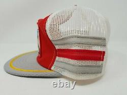Vtg 80s Bill Elliot 3 Stripe Red Nascar Patch snapback trucker Hat Cap USA made