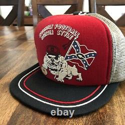 Vtg 80s Georgia Bulldogs Trucker Snapback Hat Cap Old Stock Unused RARE