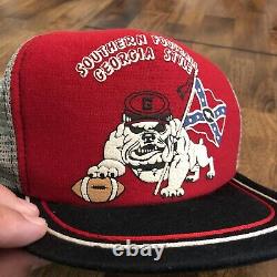 Vtg 80s Georgia Bulldogs Trucker Snapback Hat Cap Old Stock Unused RARE