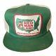 Vtg 80s Redman Land Tobacco Green Snapback Trucker Hat Cap Usa Big Patch K-brand