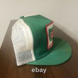 Vtg 80s Redman Land Tobacco Green Snapback Trucker Hat Cap USA BIG PATCH K-brand