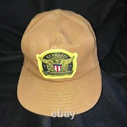 Vtg Carhartt Eagle Patch Snapback Trucker Hat Canvas Cap Made in USA Since 1889