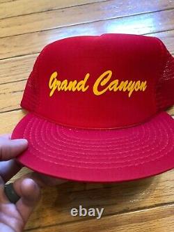 Vtg Grand Canyon Hat Cap Snapback Adult Red Mesh Trucker Foam EUC 80s 90s OSFA