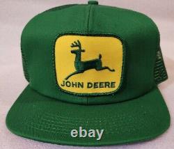 Vtg John Deere Hat Green Yellow Mesh K Products NEW! Trucker Snapback Cap USA