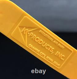 Vtg KODAK Sports Program K-PRODUCTS Yellow Mesh Patch Snapback Trucker Cap Hat