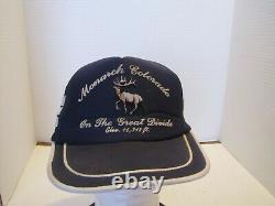 Vtg Nissin Monarch Colorado Dk Blue/wht 3 Stripe Snapback Trucker Hat/cap Used