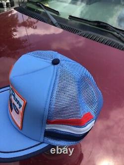 Vtg RICHARD PETTY 3 stripe Mesh patch snapback trucker Hat Cap
