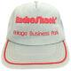 Vtg Radio Shack Hat Foam Lined Stripe Cap Logo Snap Back Usa Trucker Baseball