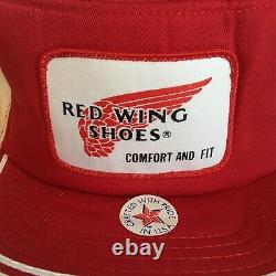 Vtg Red Wing Shoes Comfort And Fit USA Made Hat Cap Trucker Mesh Free Shipping