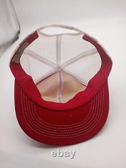 Vtg Snapback K Products Huellinghoff Bros Red Trucker Hat Mesh Snapback Cap