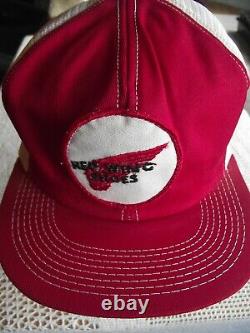 Vtg Snapback Red Wing Shoes Trucker Hat Cap Mesh Back USA K-brand