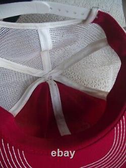 Vtg Snapback Red Wing Shoes Trucker Hat Cap Mesh Back USA K-brand