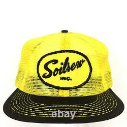 Vtg Soilserv Patch Cap K-Brand Made USA Logo Mesh Snap Back Trucker Baseball Hat