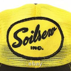 Vtg Soilserv Patch Cap K-Brand Made USA Logo Mesh Snap Back Trucker Baseball Hat