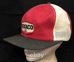 Vtg Texaco Mesh Trucker Hat Snapback Patch Gas Station Logo K Brand Pinwheel Cap