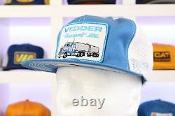 Vtg Vedder Transport Trucker Hat/Cap K Products Mesh Snapback 1970's Patch Rare