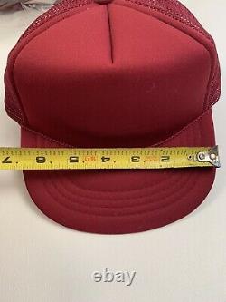 Vtg Youth BLANK TRUCKER HAT Lot Of 48 Red Maroon SnapBack Mesh Cap KC Wholesale