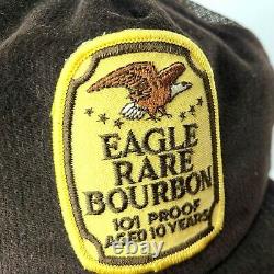 1980 Eagle Rare 101 Proof Bourbon Vtg Chapeau Brun Prentice Ky Cape De Camionneur En Snapback