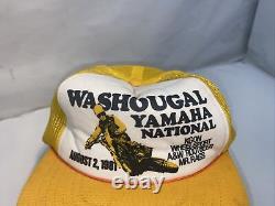 1981 Washougal Yamaha Nationals Snapback Mesh Hat Cap Racing Trucker Réglable