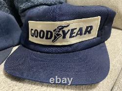 2 Vintage Swingster Goodyear Snapback Trucker Cap Hat Patch Made Aux USA