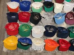(78) Lot en gros de casquettes de camionneur vintage pour revendeur de marché aux puces, en filet avec attache à pression