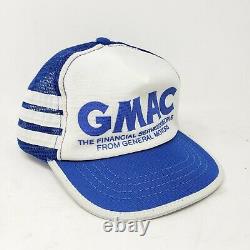 80s Vtg Rare General Motors Gmac Gm 3 Stripe Trucker Snapback Hat Cap USA Made